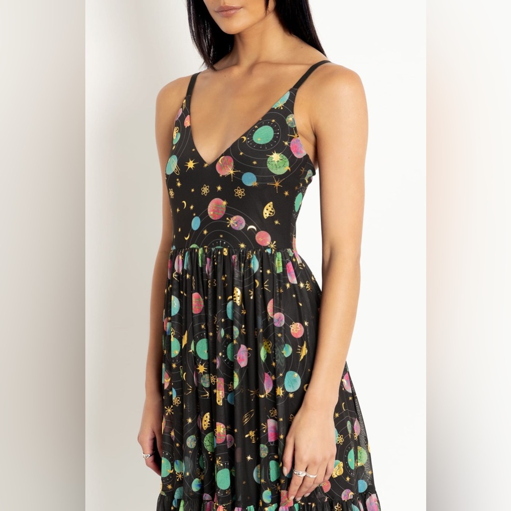 💥NWT Blackmilk Space Tourist Sheer Midaxi Dress ~ LIMITED Size XS - Picture 6 of 14